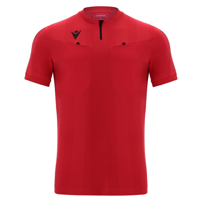 Macron Dienst Referee Short Sleeve Shirt in red