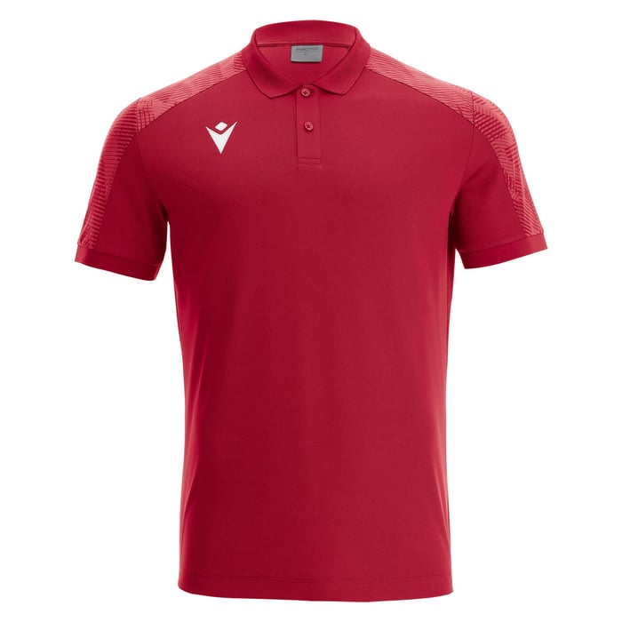 Macron Rock Short Sleeve Polo Shirt in red