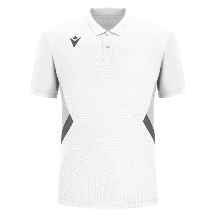 Macron Rap Short Sleeve Polo Shirt in white