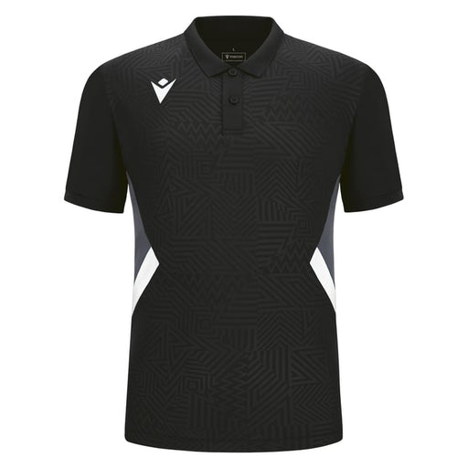 Macron Rap Short Sleeve Polo Shirt in black