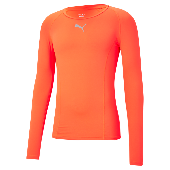 Orange long sleeve baselayer with Puma logo on the chest.