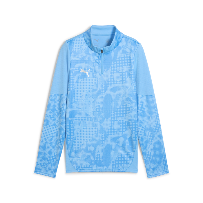 Puma Team CUP 25 Training 1/4 Zip Top in sky blue