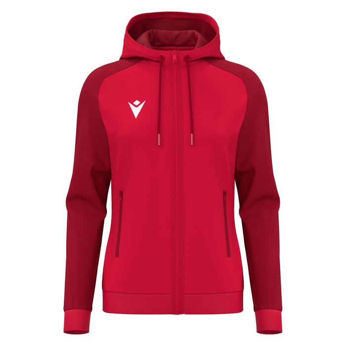 Macron Atlas Women's Full Zip Hoody in red