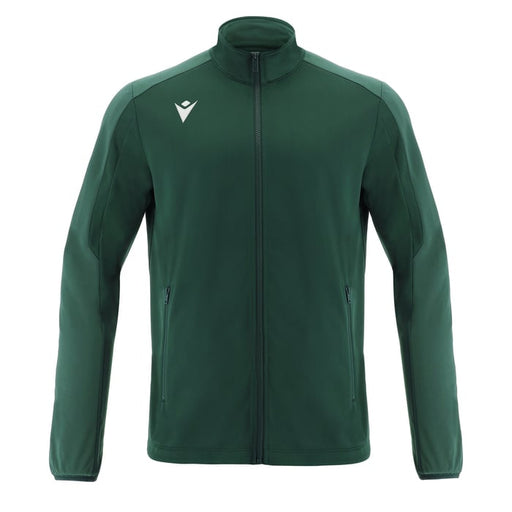 Green jacket with a brand logo on a white background