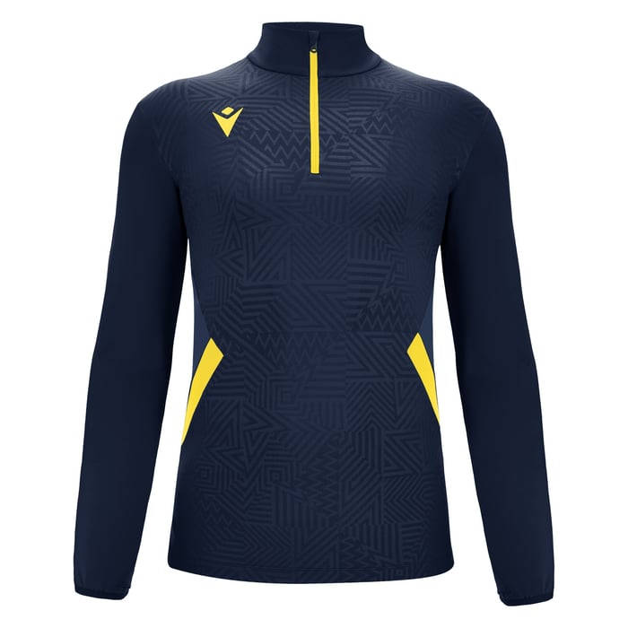 Macron Fraser 1/4 Zip Top in navy and yellow