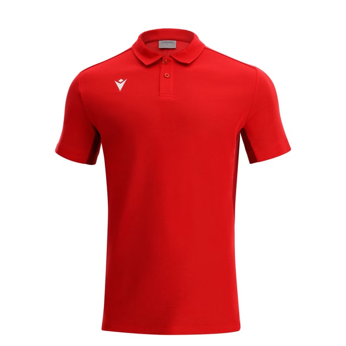 Macron Clarinet Short Sleeve Polo Shirt in red