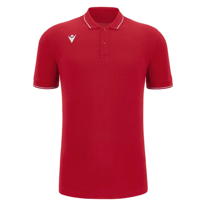 Macron Comedy Eco Short Sleeve Polo Shirt in red