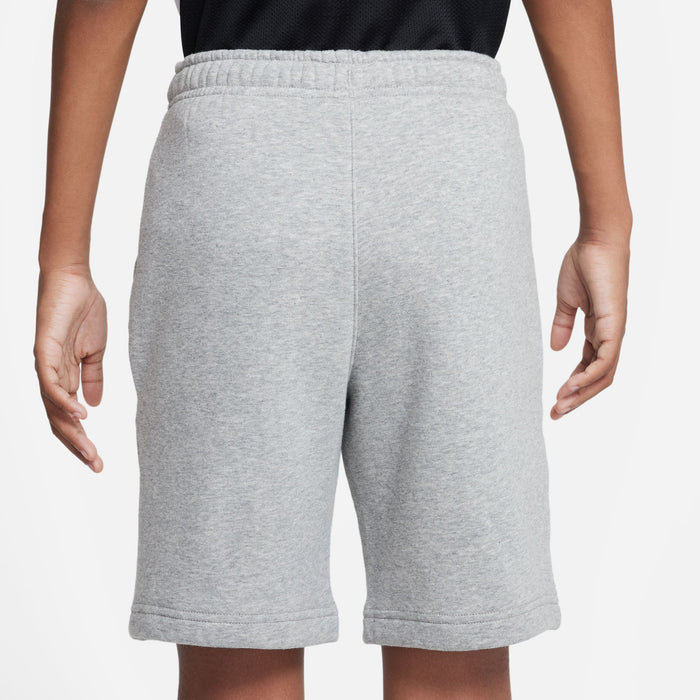 back of Nike Park 20 Short in dk grey heather