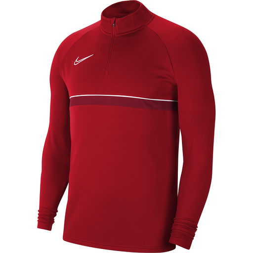 Nike Academy 21 1/4 Zip Drill Top in University Red/White