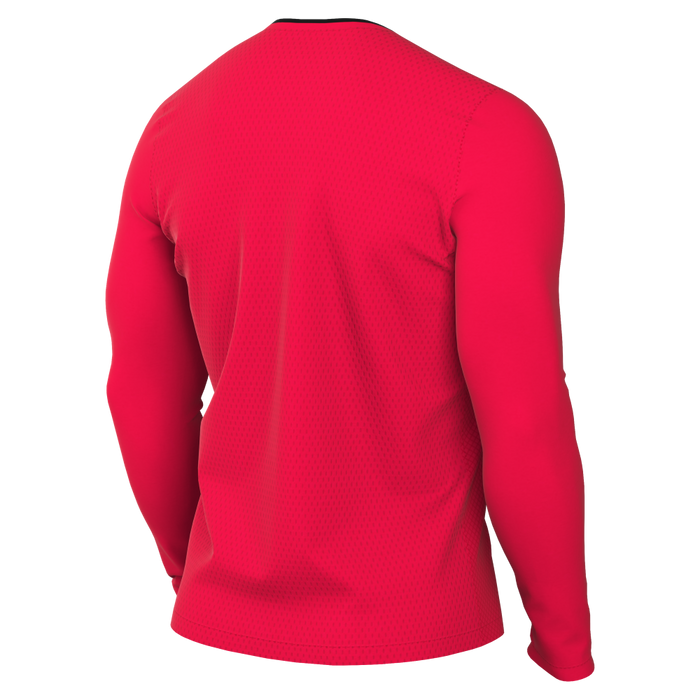 back of Nike Dri-Fit Referee II Jersey Long Sleeve in bright crimson