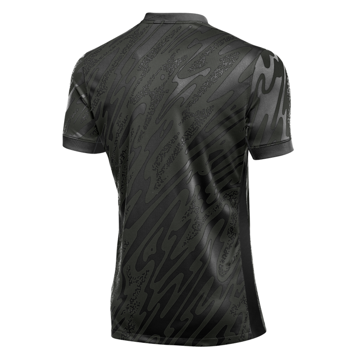 back of Nike Dri-FIT Gardien V Goalkeeper Short Sleeve Shirt in anthracite