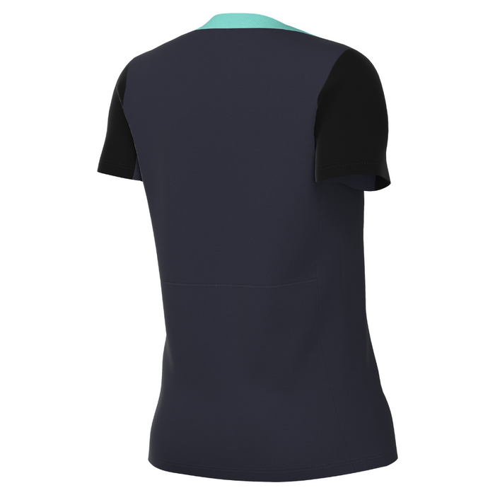 back of Nike Dri-FIT Academy Pro 24 Short Sleeve Shirt Women's in obsidian