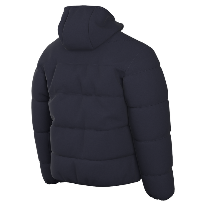 back of Nike Therma-FIT Academy Pro 24 Fall Jacket in obsidian