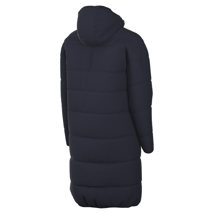 back of Nike Therma-FIT Academy Pro 24 Sideline Jacket Women's in obsidian