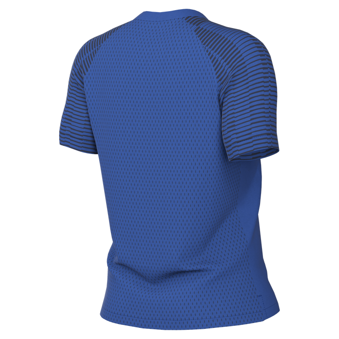 back of Nike Dri-Fit Academy Shirt Short Sleeve Women's in royal blue