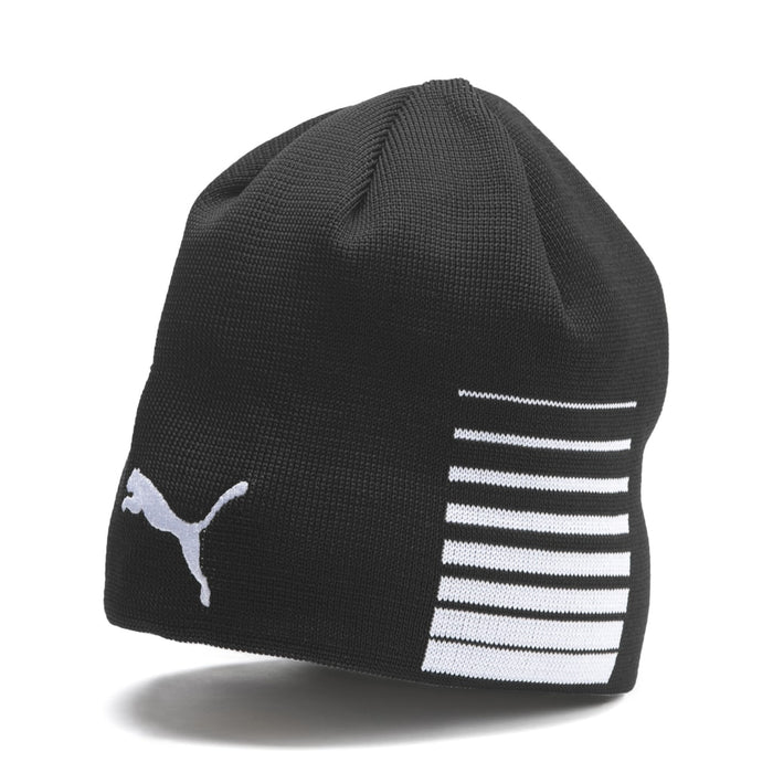 Puma Liga Reversible Beanie in black and white