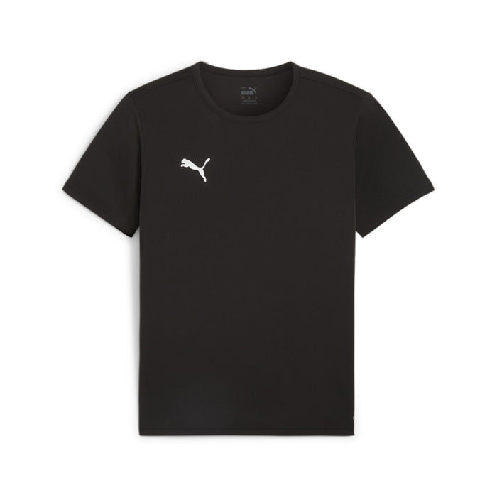 A short-sleeved Puma team shirt in black with a white Puma logo on the chest.