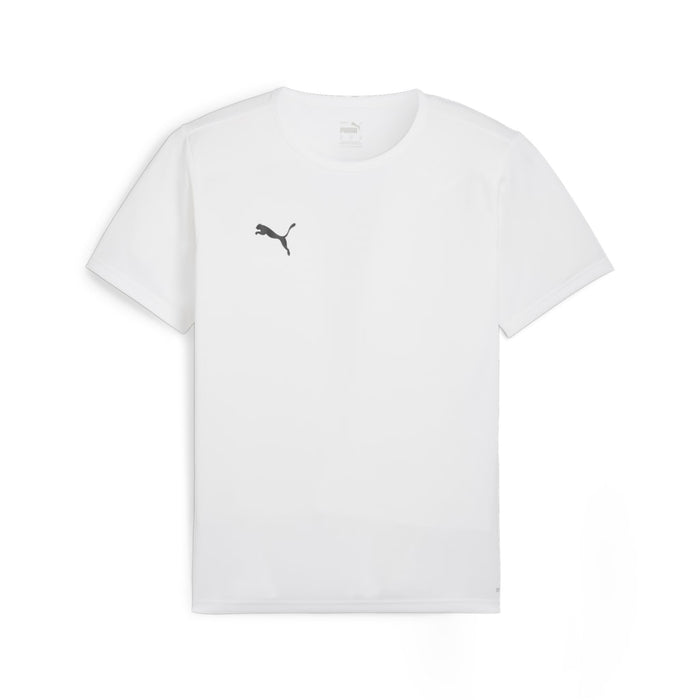 A short-sleeved Puma team shirt in white with a white Puma logo on the chest.