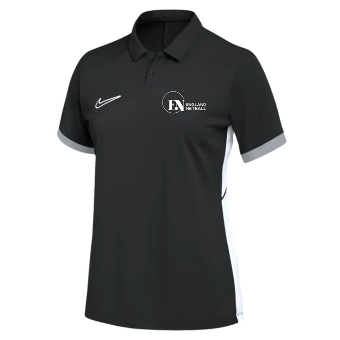 England Netball Women's Black Polo Shirt - Umpires and Officials