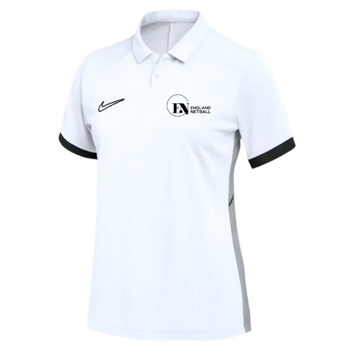 England Netball Women's White Polo Shirt - Umpires and Officials