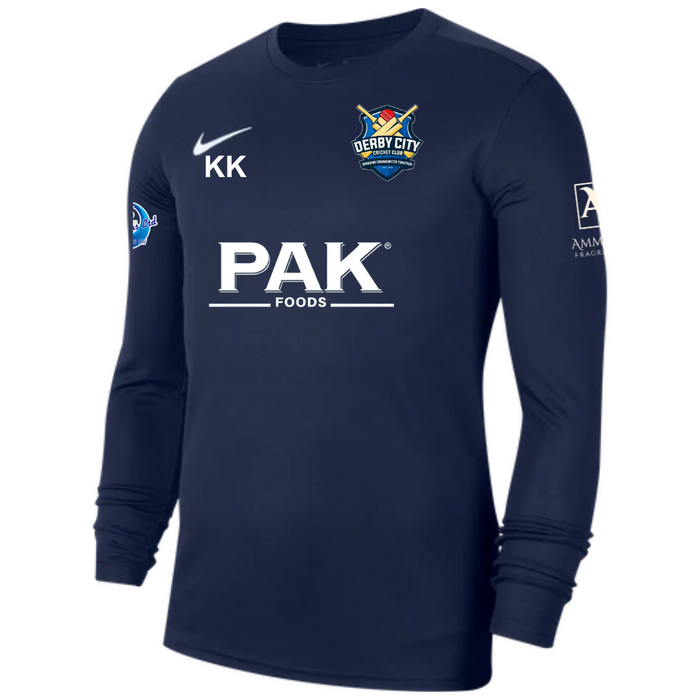 Derby City CC Long Sleeve Navy Training Shirt