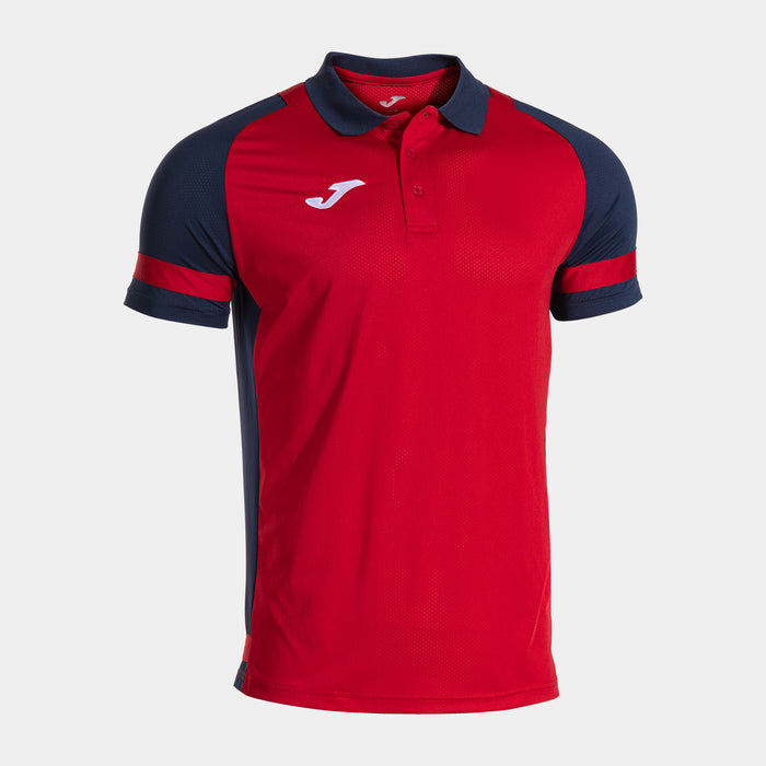 Joma Lider Short Sleeve Polo Shirt in red and navy