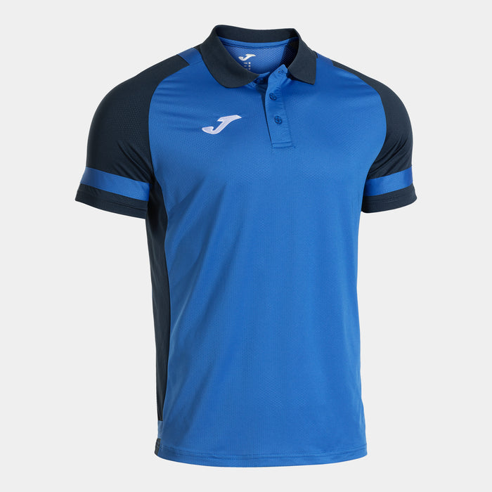 Joma Lider Short Sleeve Polo Shirt in blue and navy