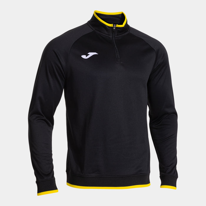 Joma Combi Premium Sweatshirt in black with yellow trim
