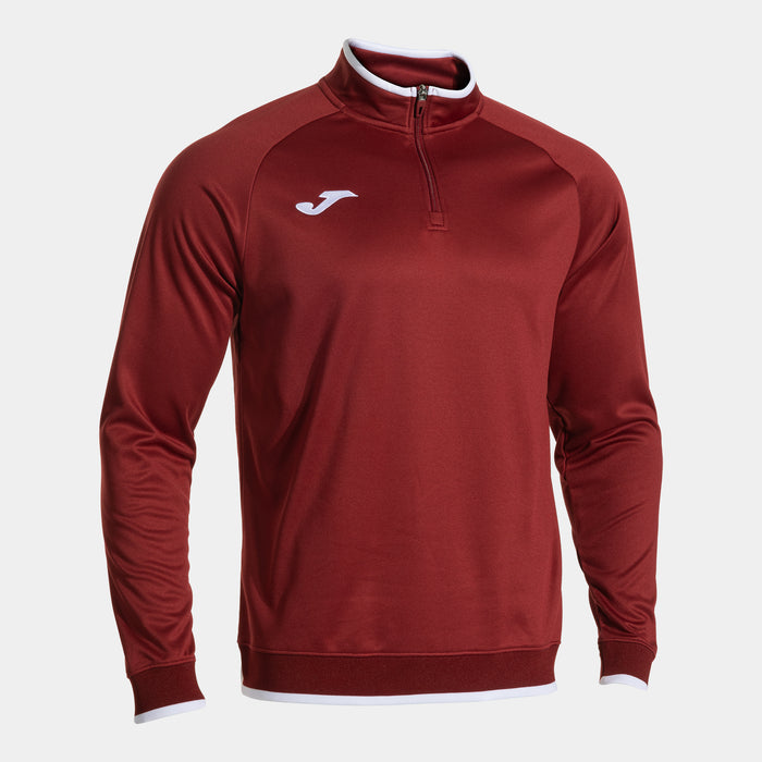 Joma Combi Premium Sweatshirt in burgundy with white trim