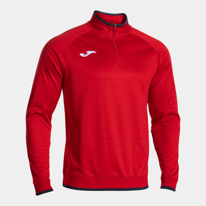 Joma Combi Premium Sweatshirt in red with navy trim