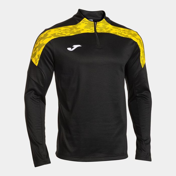 Joma Championship VIII 1/4 Zip Sweatshirt in black with yellow