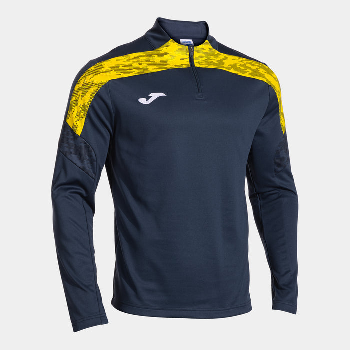 Joma Championship VIII 1/4 Zip Sweatshirt in navy and yellow