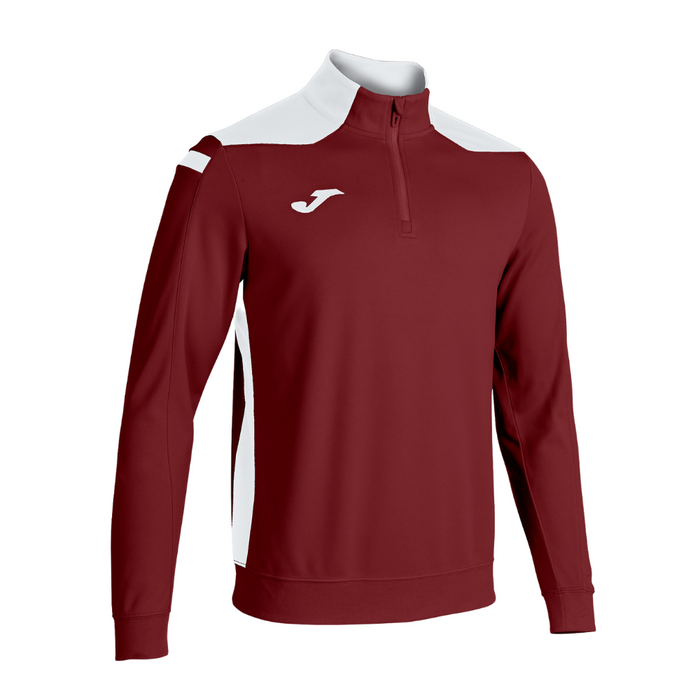 Joma Championship VI 1/4 Zip Sweatshirt in Burgundy/White