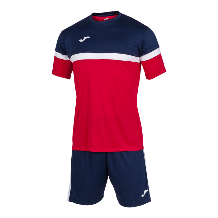 Joma Danubio Short Sleeve Set in Red/Dark Navy