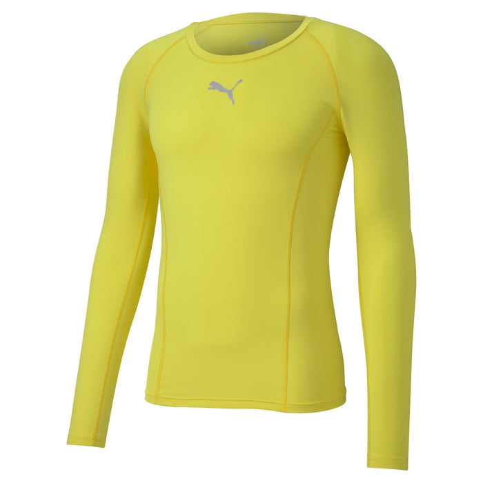 Puma Liga Long Sleeve Baselayer in fluo yellow