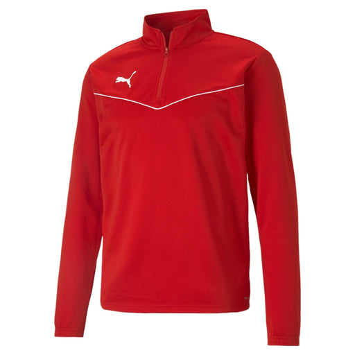 Puma Team Rise 1/4 Zip Top in RED/WHITE