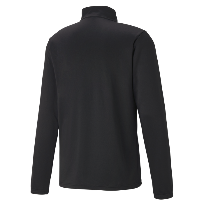 Puma Team Rise 1/4 Zip Top in BLACK/WHITE