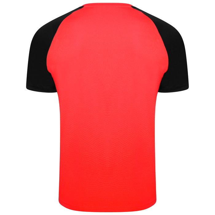 back of Puma Team Liga Pacer Short Sleeve Shirt in red