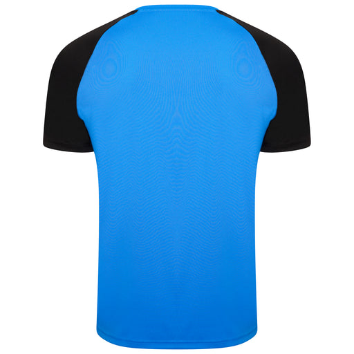 back of Puma Team Liga Pacer Short Sleeve Shirt in electric blue lemonade