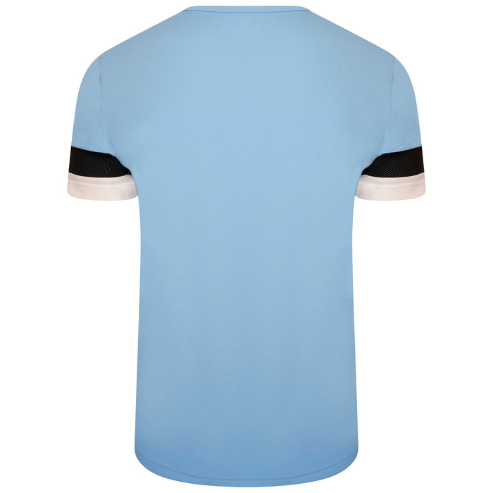 Puma Team Rise Short Sleeve Shirt in Team Light Blue/Black/White