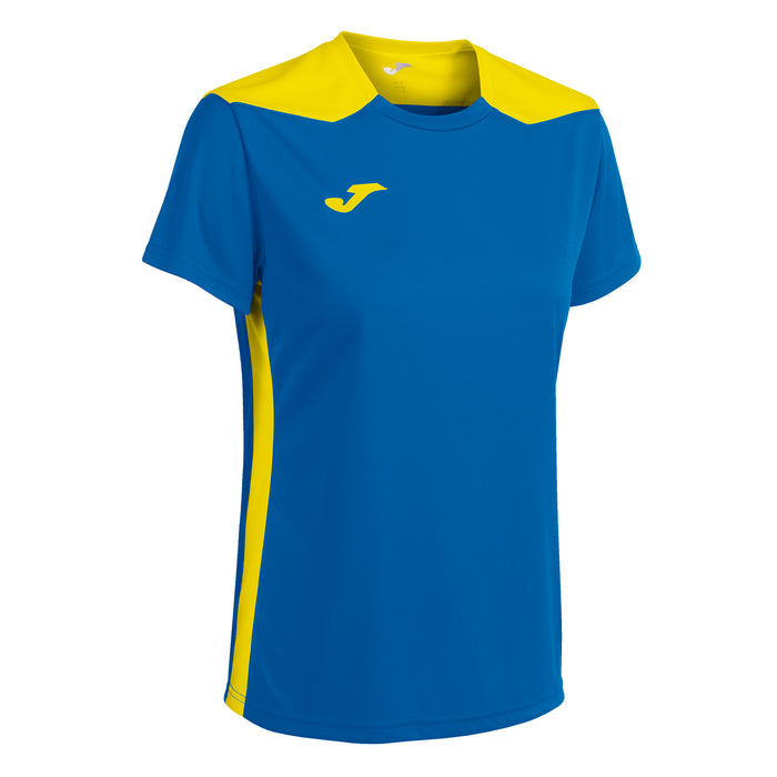 Joma Championship VI Short Sleeve Shirt Women's in Royal/Yellow