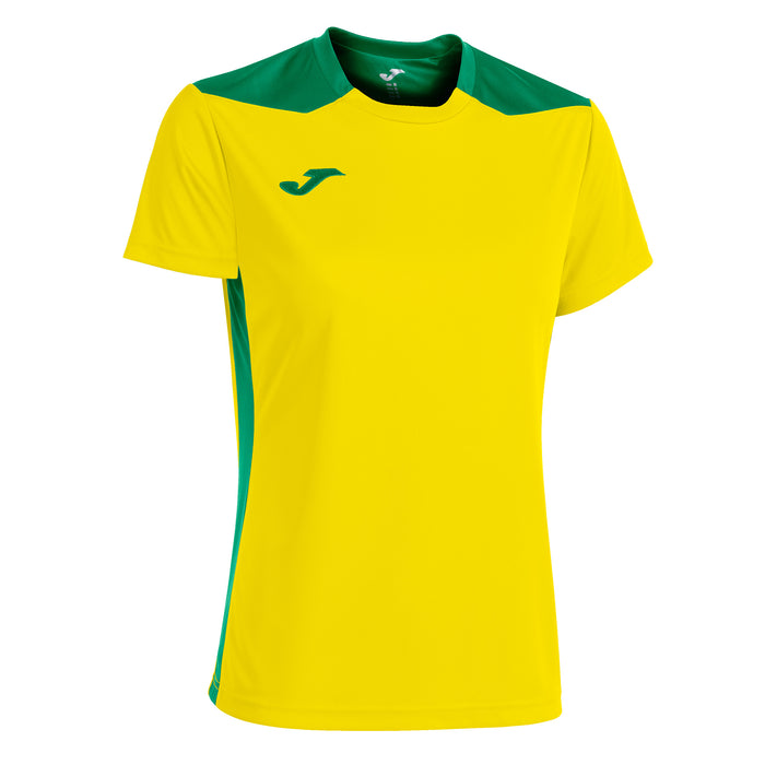 Joma Championship VI Short Sleeve Shirt Women's in Yellow/Green