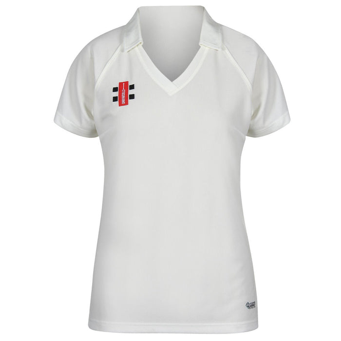 Gray Nicolls Matrix II Women's Short Sleeve Playing Shirt in ivory