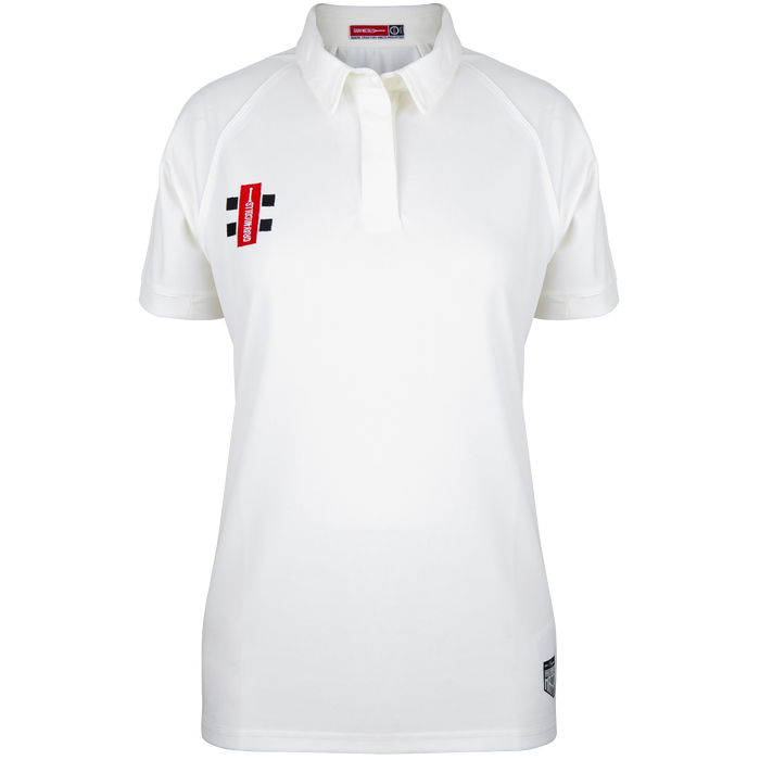 Gray Nicolls Matrix V2 Short Sleeve Cricket Shirt Women's in ivory