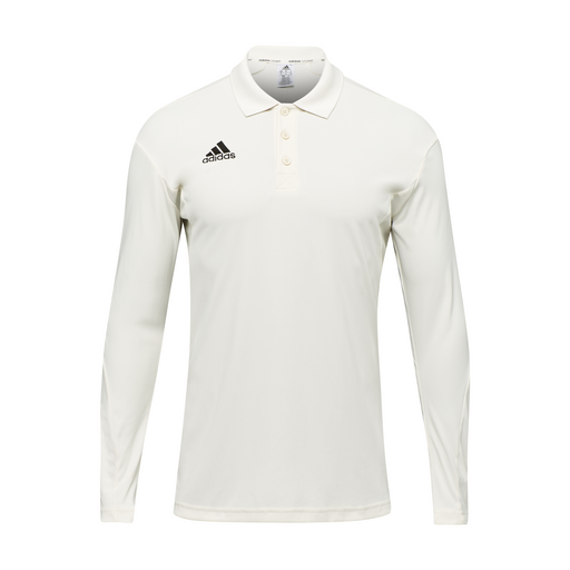 Adidas Elite Long Sleeve Cricket Shirt 2020 in chalk