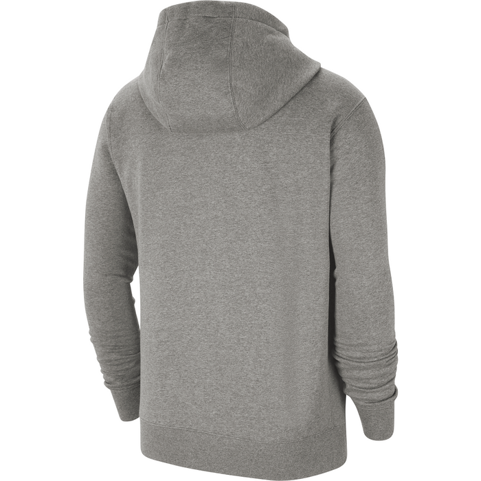 back of Nike Park 20 Full Zip Hoodie in dk grey heather
