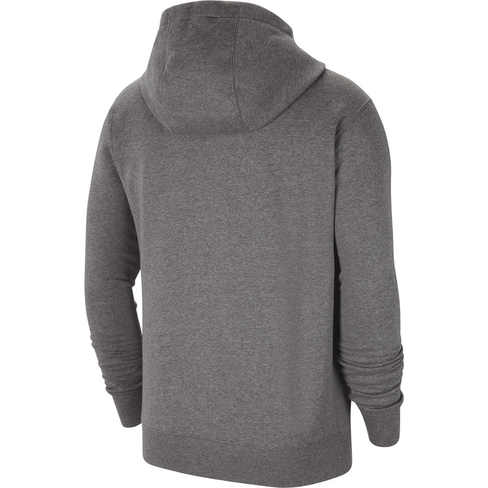 back of Nike Park 20 Full Zip Hoodie in charcoal heathr