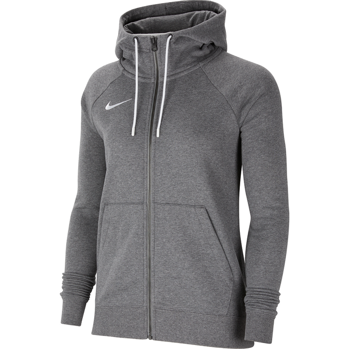 Nike Park 20 Full Zip Hoodie Womens in Charcoal Heather/White