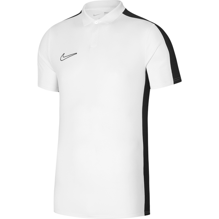 Nike Dri FIT Academy 23 Short Sleeve Polo in White/Black