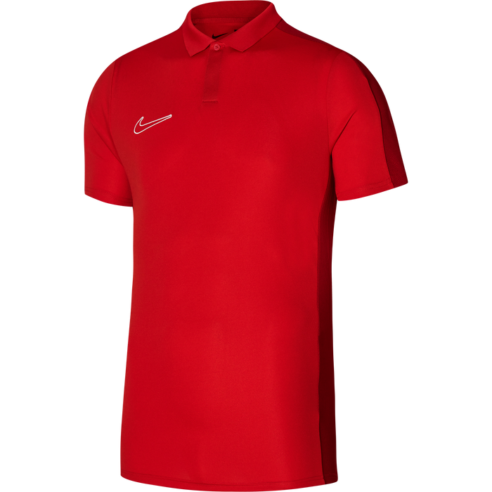 Nike Dri FIT Academy 23 Short Sleeve Polo in University Red/Gym Red